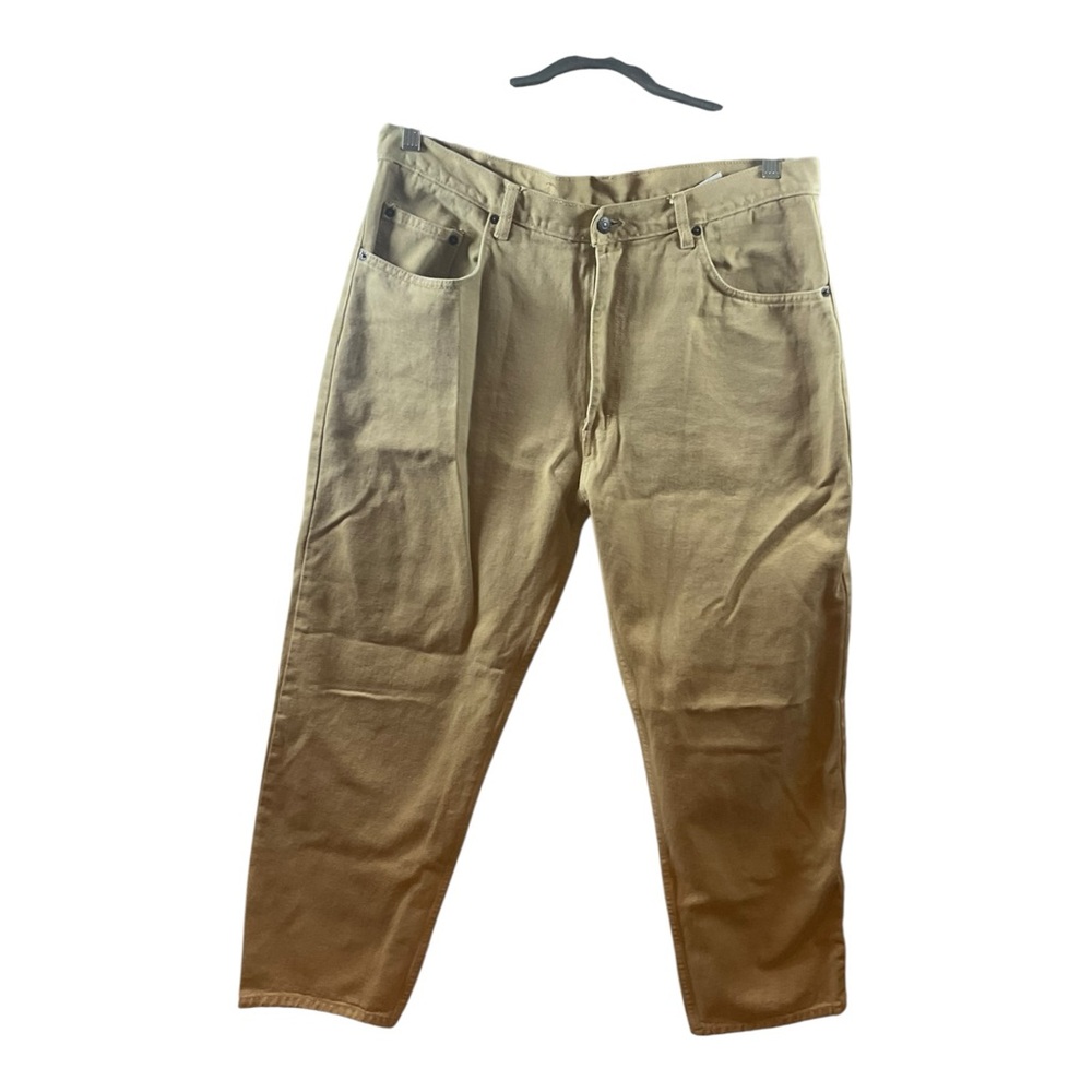 Vintage L.A GATE Jeans Mens Relaxed Tapered Leg Khaki Orange Tab  Size 38